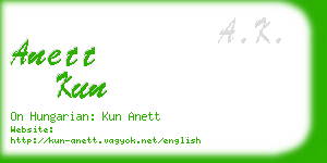 anett kun business card